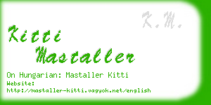 kitti mastaller business card